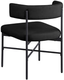 Rivage Dining Chairs - Elegant Linen Upholstered Stools with Matte Black Frame for Modern Homes