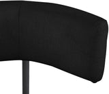 Rivage Dining Chairs - Elegant Linen Upholstered Stools with Matte Black Frame for Modern Homes