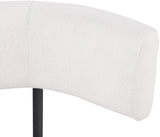 Rivage Dining Chairs - Elegant Linen Upholstered Stools with Matte Black Frame for Modern Homes