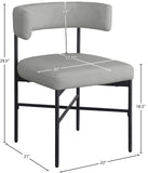 Rivage Dining Chairs - Elegant Linen Upholstered Stools with Matte Black Frame for Modern Homes