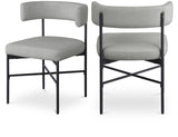Rivage Dining Chairs - Elegant Linen Upholstered Stools with Matte Black Frame for Modern Homes