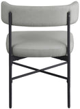 Rivage Dining Chairs - Elegant Linen Upholstered Stools with Matte Black Frame for Modern Homes