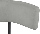 Rivage Dining Chairs - Elegant Linen Upholstered Stools with Matte Black Frame for Modern Homes
