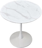 Tulip Contemporary Counter Height Table with Elegant Faux Marble Top for Stylish Small Spaces