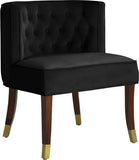 Perry Contemporary Dining Chair Set of 2 - Plush Comfort with Elegant Button Tufting & Gold Accents