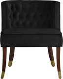 Perry Contemporary Dining Chair Set of 2 - Plush Comfort with Elegant Button Tufting & Gold Accents