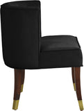 Perry Contemporary Dining Chair Set of 2 - Plush Comfort with Elegant Button Tufting & Gold Accents