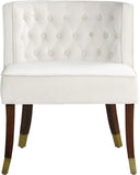 Perry Contemporary Dining Chair Set of 2 - Plush Comfort with Elegant Button Tufting & Gold Accents