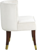 Perry Contemporary Dining Chair Set of 2 - Plush Comfort with Elegant Button Tufting & Gold Accents