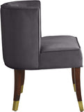 Perry Contemporary Dining Chair Set of 2 - Plush Comfort with Elegant Button Tufting & Gold Accents