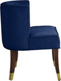 Perry Contemporary Dining Chair Set of 2 - Plush Comfort with Elegant Button Tufting & Gold Accents
