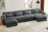 CLOUDIES 173" 4 Seater Sofa with 2 Ottomans