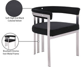 Marcello Dining Chair Set of 2 - Contemporary Velvet Seating with Durable Chrome Frame for Modern Homes