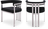 Marcello Dining Chair Set of 2 - Contemporary Velvet Seating with Durable Chrome Frame for Modern Homes