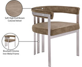 Marcello Dining Chair Set of 2 - Contemporary Velvet Seating with Durable Chrome Frame for Modern Homes