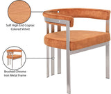 Marcello Dining Chair Set of 2 - Contemporary Velvet Seating with Durable Chrome Frame for Modern Homes