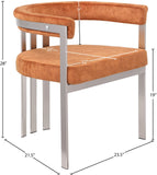 Marcello Dining Chair Set of 2 - Contemporary Velvet Seating with Durable Chrome Frame for Modern Homes