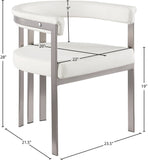 Marcello Dining Chair Set of 2 - Contemporary Velvet Seating with Durable Chrome Frame for Modern Homes