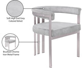 Marcello Dining Chair Set of 2 - Contemporary Velvet Seating with Durable Chrome Frame for Modern Homes