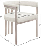 Marcello Dining Chair Set of 2 - Contemporary Velvet Seating with Durable Chrome Frame for Modern Homes