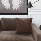 20 x 20 Outdoor Pillow with Dec Cord- Seascape Chocolate- Poly Insert