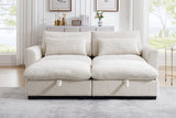 PERTH 86" Loveseat with 2 Ottomans