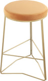Tres Velvet Contemporary Counter Stool - Elegant Design with Plush Comfort and Gold Metal Legs