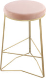Tres Velvet Contemporary Counter Stool - Elegant Design with Plush Comfort and Gold Metal Legs