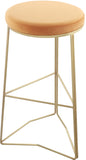 Tres Velvet Bar Stool - Elegant Black Upholstery with Brushed Gold Legs for Contemporary Style