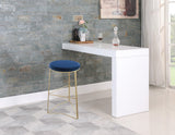 Tres Velvet Bar Stool - Elegant Black Upholstery with Brushed Gold Legs for Contemporary Style