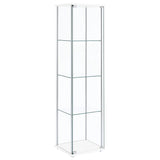 Bellatrix 4-shelf Clear Glass Curio Cabinet White