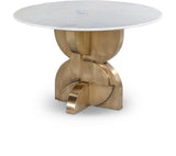 Alden Dining Table – Luxurious Marble Top with Elegant Brass Finish Base for Contemporary Style