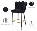 Lily Contemporary Bar Stool Set - Elegant Tufted Design with Gold-Tipped Legs for Luxe Appeal