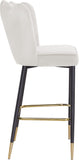 Lily Contemporary Bar Stool Set - Elegant Tufted Design with Gold-Tipped Legs for Luxe Appeal