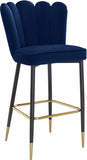 Lily Contemporary Bar Stool Set - Elegant Tufted Design with Gold-Tipped Legs for Luxe Appeal