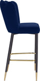 Lily Contemporary Bar Stool Set - Elegant Tufted Design with Gold-Tipped Legs for Luxe Appeal
