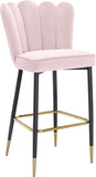 Lily Contemporary Bar Stool Set - Elegant Tufted Design with Gold-Tipped Legs for Luxe Appeal