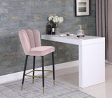 Lily Contemporary Bar Stool Set - Elegant Tufted Design with Gold-Tipped Legs for Luxe Appeal
