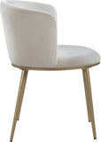 Skylar Contemporary Dining Chair Set of 2 - Stylish Velvet Seating with Gold Legs for Modern Homes