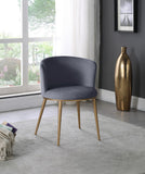 Skylar Contemporary Dining Chair Set of 2 - Stylish Velvet Seating with Gold Legs for Modern Homes