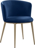 Skylar Contemporary Dining Chair Set of 2 - Stylish Velvet Seating with Gold Legs for Modern Homes