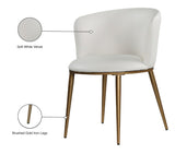 Skylar Contemporary Dining Chair Set of 2 - Stylish Comfort with Elegant Curved Back and Gold Legs