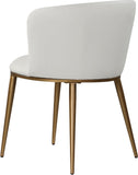 Skylar Contemporary Dining Chair Set of 2 - Stylish Comfort with Elegant Curved Back and Gold Legs