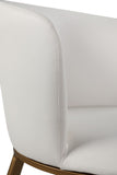 Skylar Contemporary Dining Chair Set of 2 - Stylish Comfort with Elegant Curved Back and Gold Legs