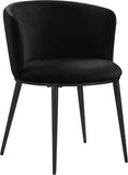 Skylar Contemporary Dining Chair Set of 2 - Stylish Velvet Seating with Gold Legs for Modern Homes