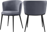 Skylar Contemporary Dining Chair Set of 2 - Stylish Velvet Seating with Gold Legs for Modern Homes