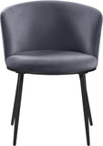 Skylar Contemporary Dining Chair Set of 2 - Stylish Velvet Seating with Gold Legs for Modern Homes