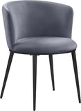 Skylar Contemporary Dining Chair Set of 2 - Stylish Velvet Seating with Gold Legs for Modern Homes