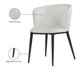 Skylar Contemporary Dining Chair Set of 2 - Stylish Comfort with Elegant Curved Back and Gold Legs