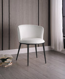 Skylar Contemporary Dining Chair Set of 2 - Stylish Comfort with Elegant Curved Back and Gold Legs